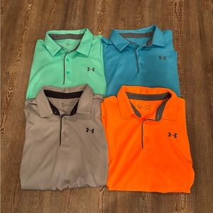 Under Armour Men's Polo Shirts - Aqua, Blue, Gray, Orange